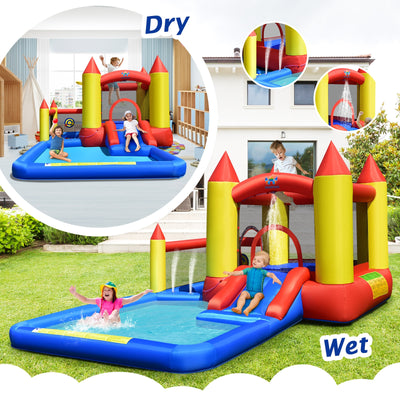 Inflatable Water Slide with Slide and Jumping Area