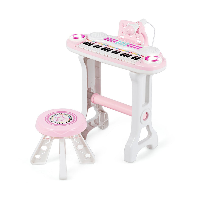 37-key Kids Electronic Piano Keyboard Playset-Pink