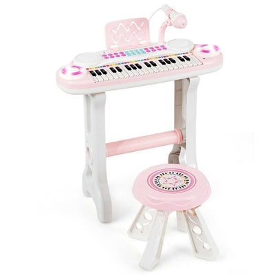 37-key Kids Electronic Piano Keyboard Playset-Pink