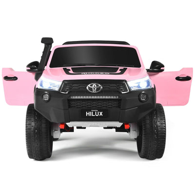 2*12V Licensed Toyota Hilux Ride On Truck Car 2-Seater 4WD with Remote Pink