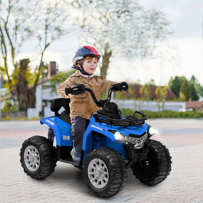 12V Kids Ride On ATV 4 Wheeler with MP3 and Headlights-Blue