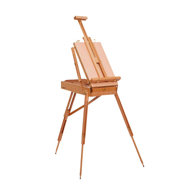 Tripod Folding French Wooden Easel with Sketch Box