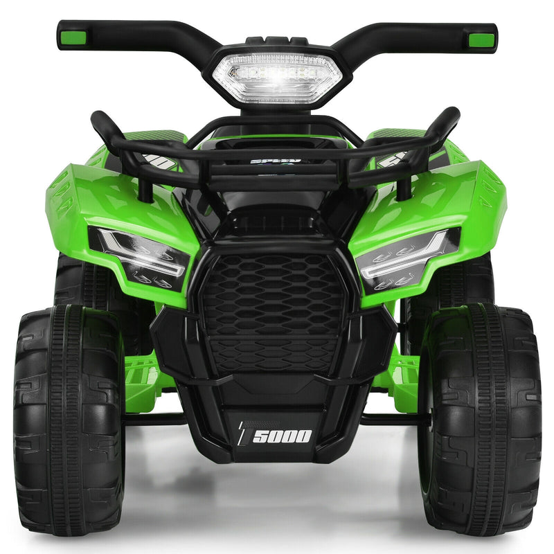 6V Kids ATV Quad Electric Ride On Car with LED Light and MP3-Green