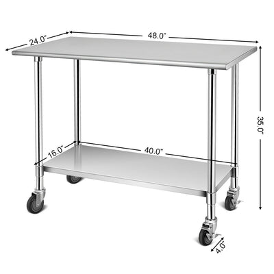 Stainless Steel Commercial Kitchen Prep & Work Table