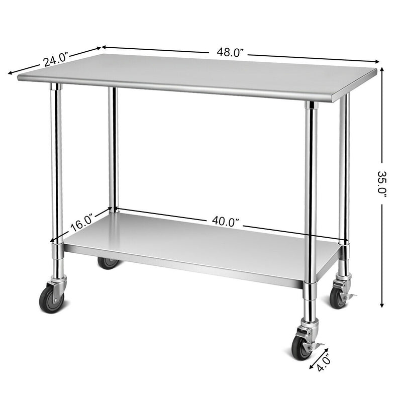 Stainless Steel Commercial Kitchen Prep & Work Table