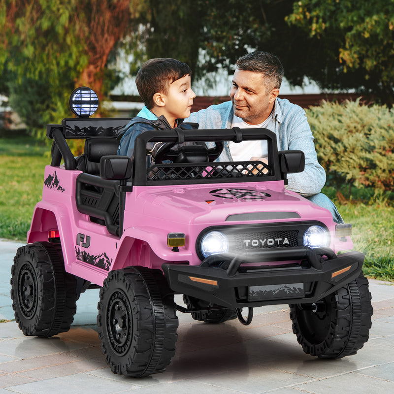 12V 7Ah Licensed Toyota FJ Cruiser Electric Car with Remote Control-Pink