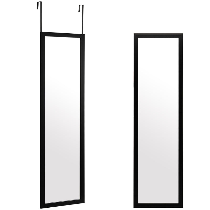 Full Length Wall Mounted Mirror with PS Frame and Explosion-proof Film-Black