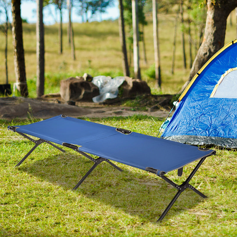 Adults Kids Folding Camping Cot-Blue