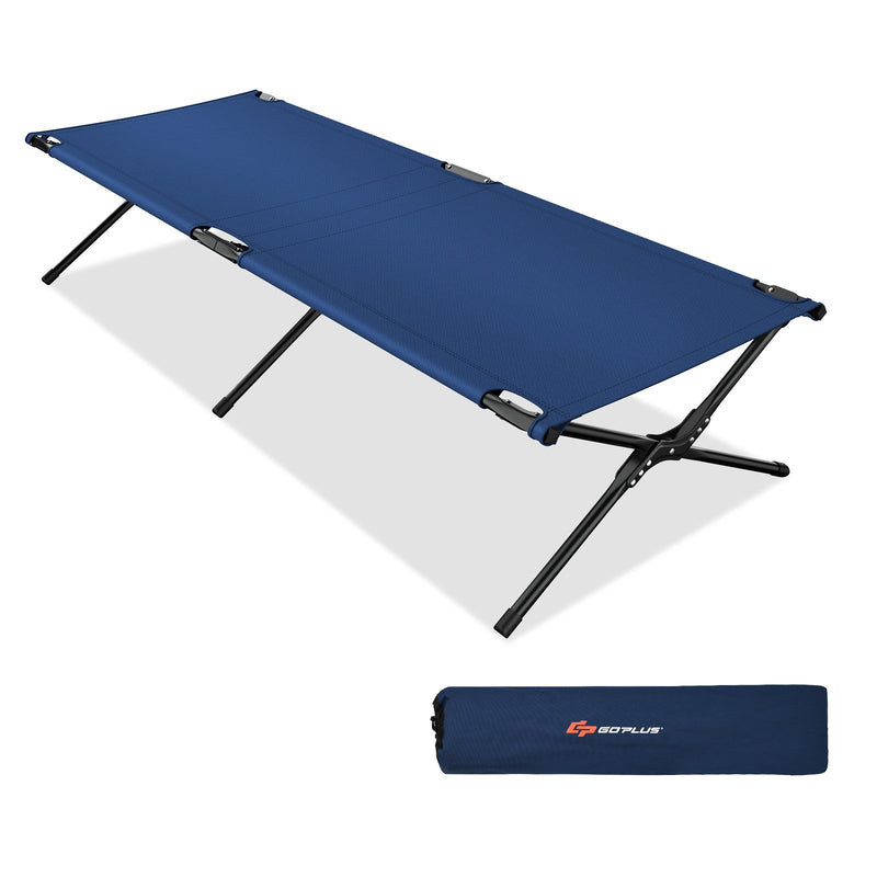 Adults Kids Folding Camping Cot-Blue