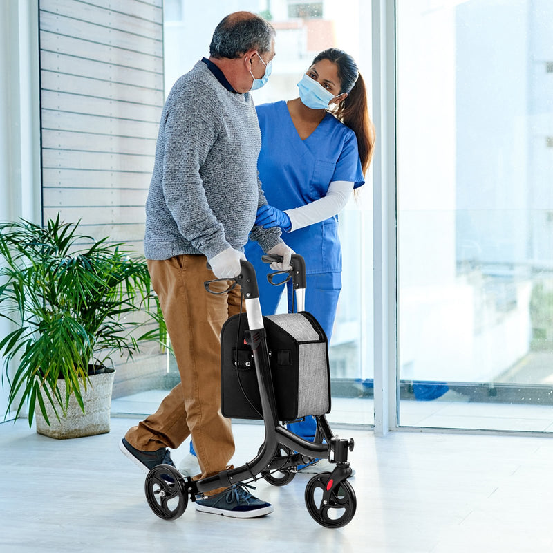 3-Wheel Rolling Walker with Adjustable Handle-Black