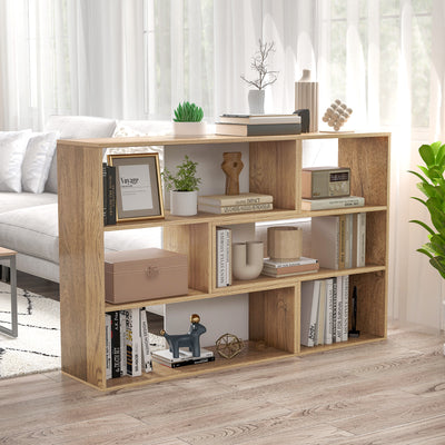 2-Piece Separable Bookshelf Floor Standing Corner Display Storage