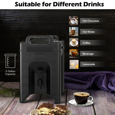 2.5 Gallon Insulated Beverage Server Dispenser-Black