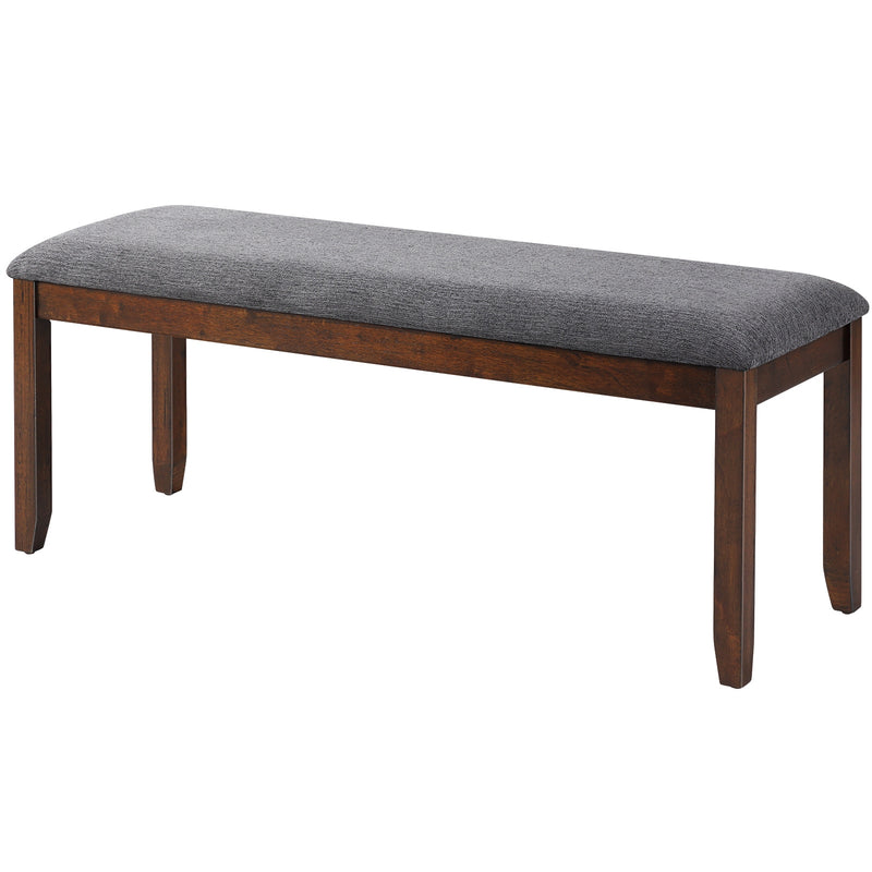 Upholstered Entryway Bench Footstool with Wood Legs