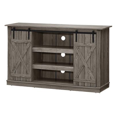 Sliding Barn TV Stand Console Table-Gray