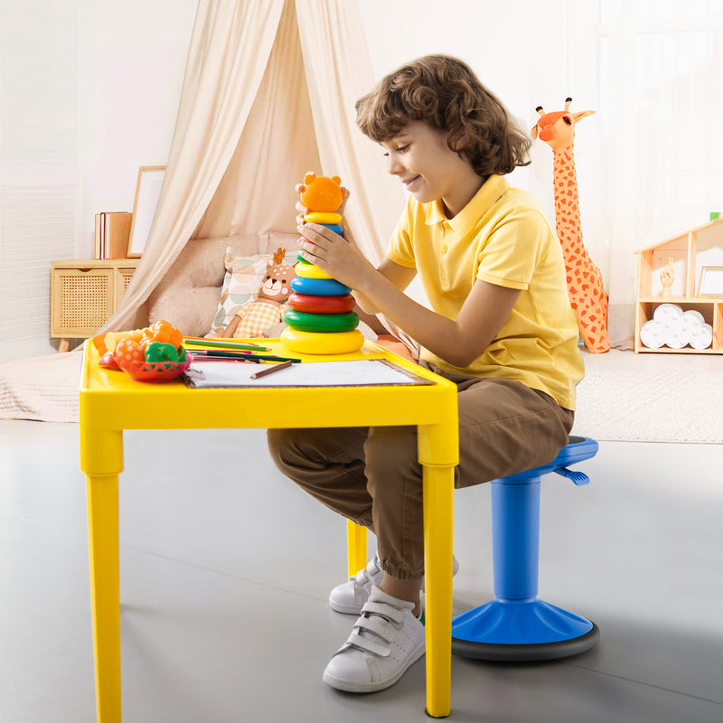 Adjustable-Height Wobble Chair Active Learning Stool for Office Stand Up Desk-Navy