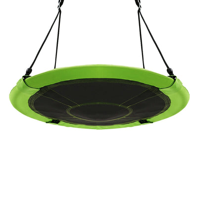 40 Inch Flying Saucer Tree Swing Indoor Outdoor Play Set-Green