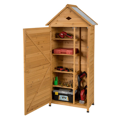 Wooden Outdoor Lockable Garden Tool Storage