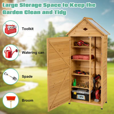 Wooden Outdoor Lockable Garden Tool Storage