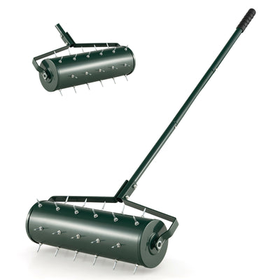 18/21 Inch Manual Lawn Aerator with Detachable Handle Filled with Sand or Stone-21 inches