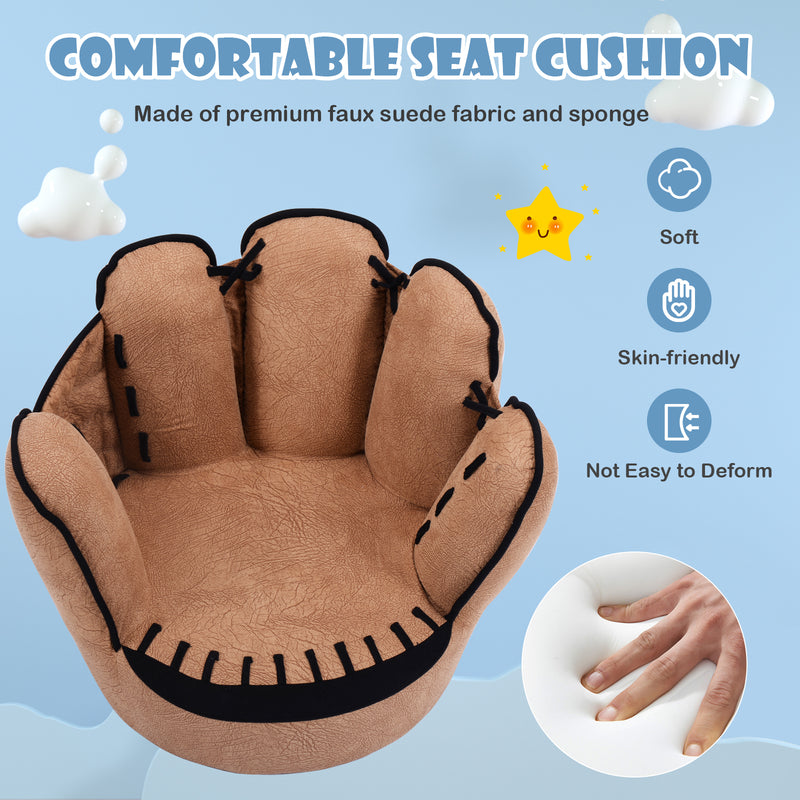 Household Five Fingers Baseball Glove Shaped Kids Leisure Upholstered Sofa