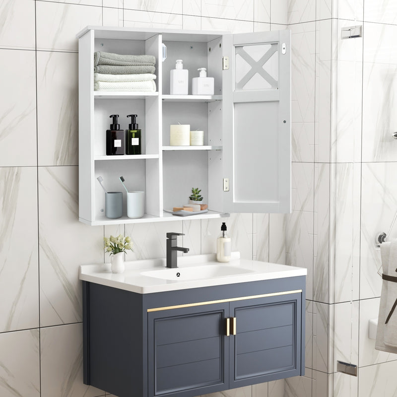 2-Tier Multipurpose Wall-Mounted Cabinet Bathroom Storage