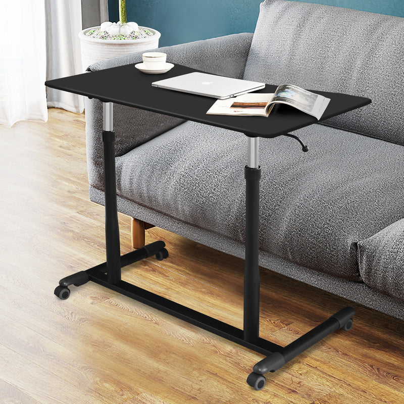 Height Adjustable Computer Desk Sit to Stand Rolling Notebook Table -Black