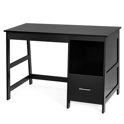 47.5 Inch Modern Home Computer Desk with 2 Storage Drawers-Black