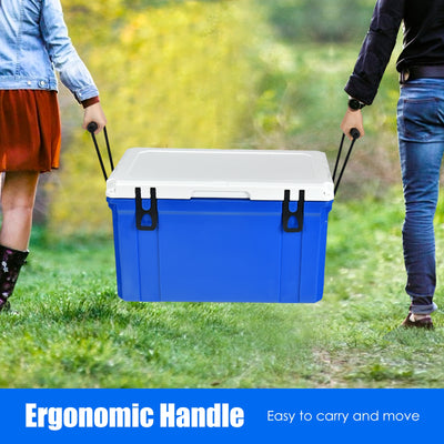 58 Quart Leak-Proof Portable Cooler  Ice Box for Camping-Blue