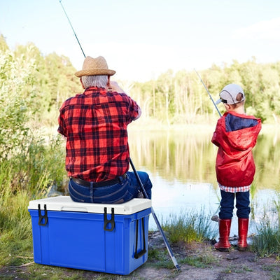 58 Quart Leak-Proof Portable Cooler  Ice Box for Camping-Blue