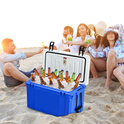 58 Quart Leak-Proof Portable Cooler  Ice Box for Camping-Blue