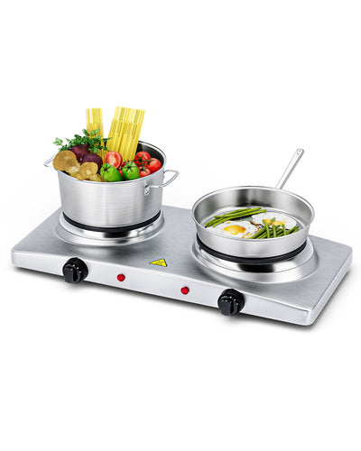 1800W Double Hot Plate Electric Countertop Burner