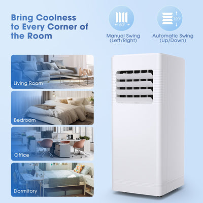 3-in-1 Portable Air Conditioner with Cooling Fan Dehumidifier Function-10000 BTU