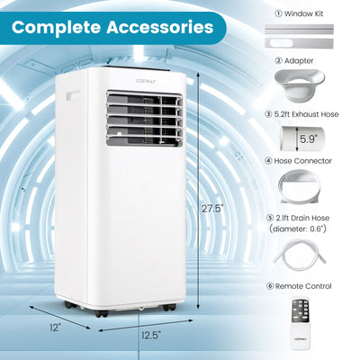 10000 BTU Portable Air Conditioner with Sleep Mode-10000 BTU