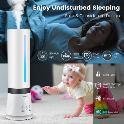 5.5L Cool Mist Humidifiers with Remote Control and 12 Hours Timer