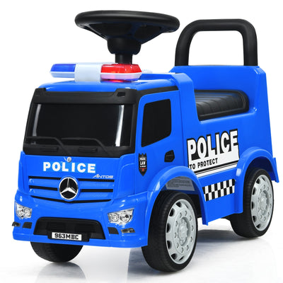 Mercedes Benz Kids Ride On Push Licensed Police Car-Blue