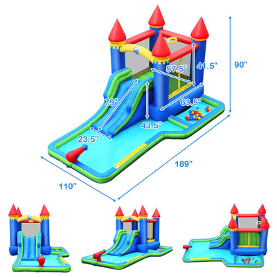 Kids Inflatable Bounce House Water Slide without Blower