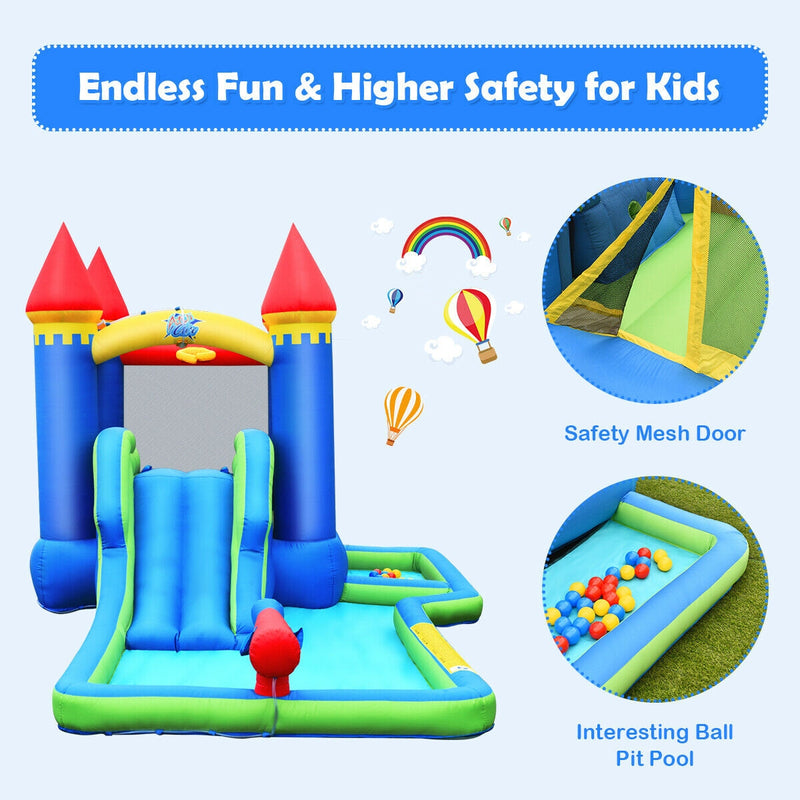 Kids Inflatable Bounce House Water Slide without Blower