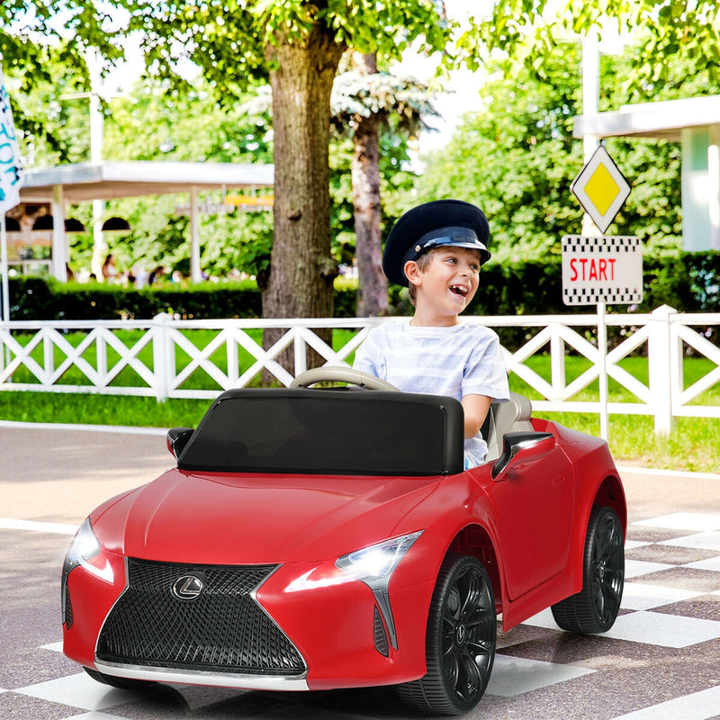 Lexus LC500 Licensed Kids 12V Ride Remote Control Electric Vehicle-Red