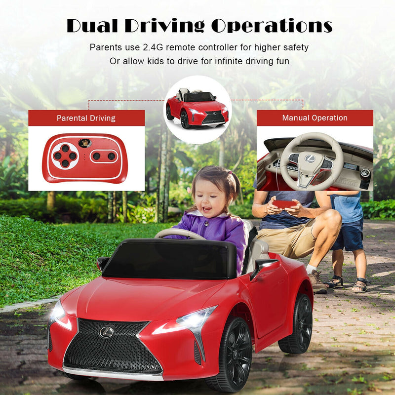 Lexus LC500 Licensed Kids 12V Ride Remote Control Electric Vehicle-Red