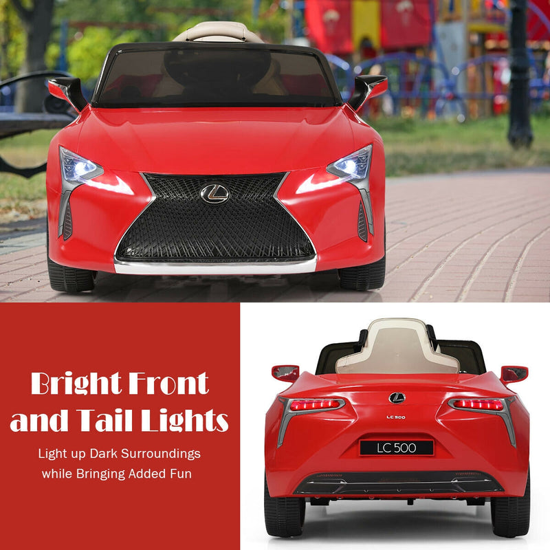 Lexus LC500 Licensed Kids 12V Ride Remote Control Electric Vehicle-Red