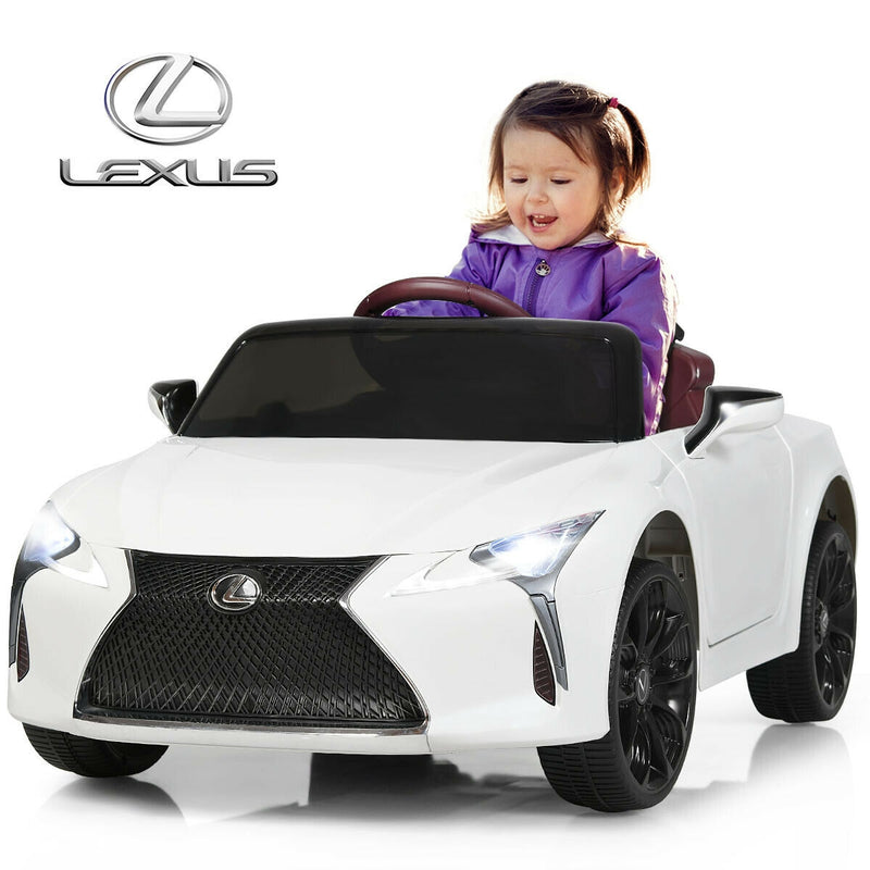 Lexus LC500 Licensed Kids 12V Ride Remote Control Electric Vehicle-White