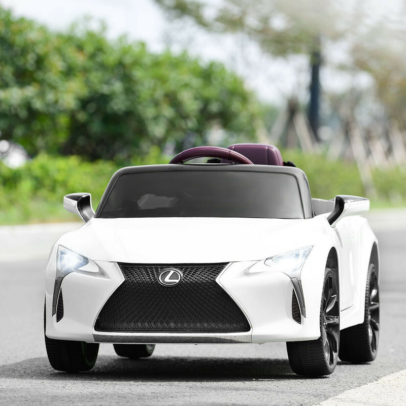 Lexus LC500 Licensed Kids 12V Ride Remote Control Electric Vehicle-White