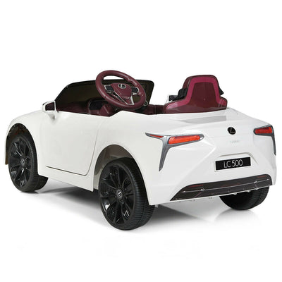 Lexus LC500 Licensed Kids 12V Ride Remote Control Electric Vehicle-White