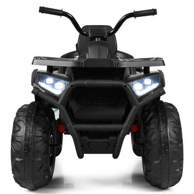 12 V Kids Electric 4-Wheeler ATV Quad with MP3 and LED Lights-Black