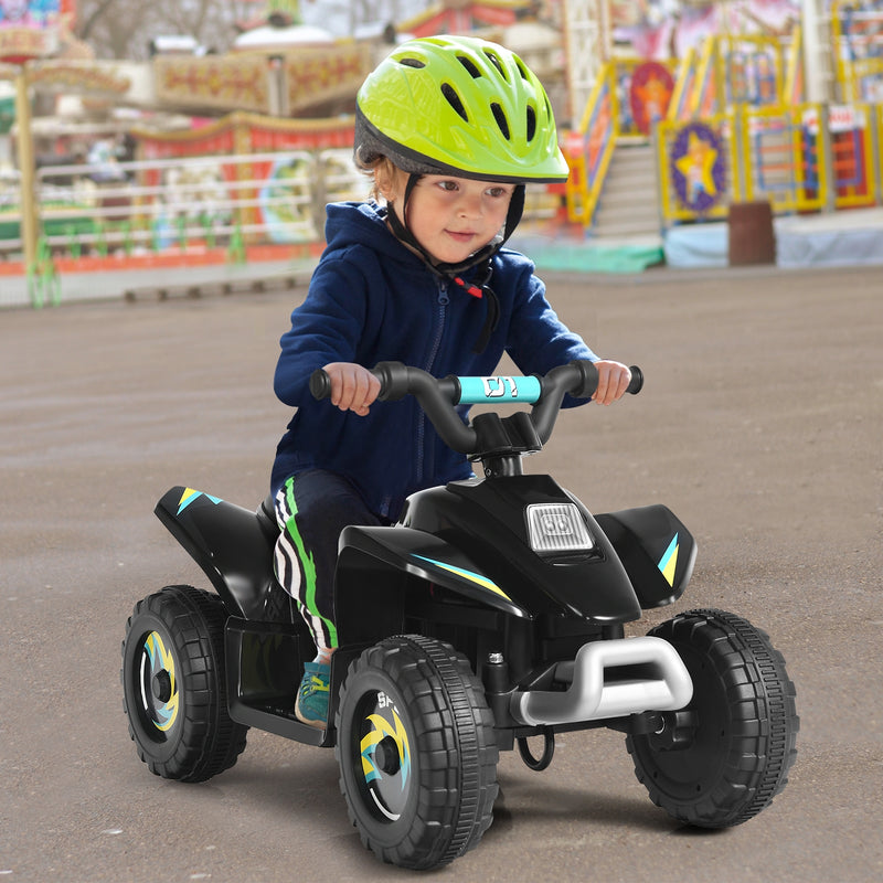 6V Kids Electric ATV 4 Wheels Ride-On Toy-Black