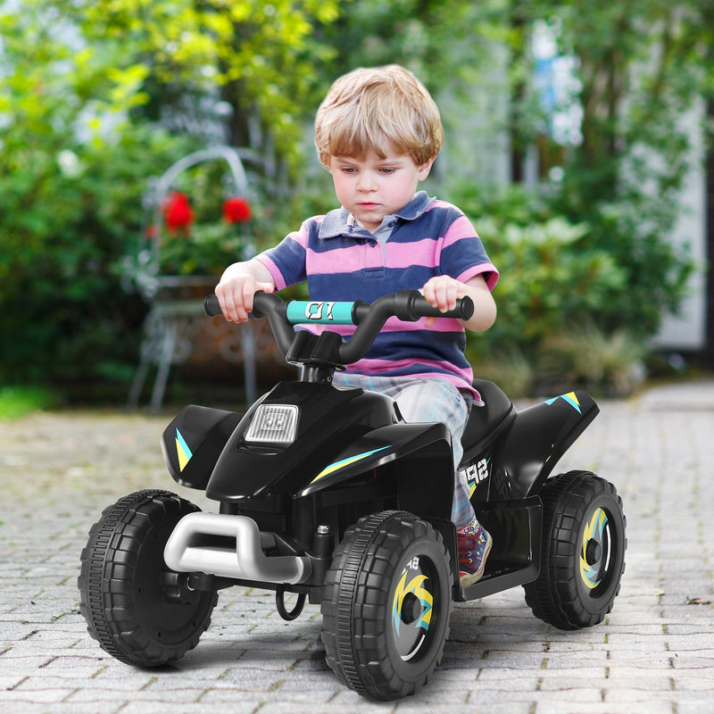 6V Kids Electric ATV 4 Wheels Ride-On Toy-Black