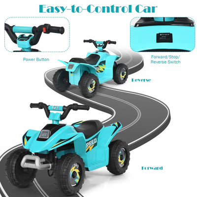 6V Kids Electric ATV 4 Wheels Ride-On Toy -Blue