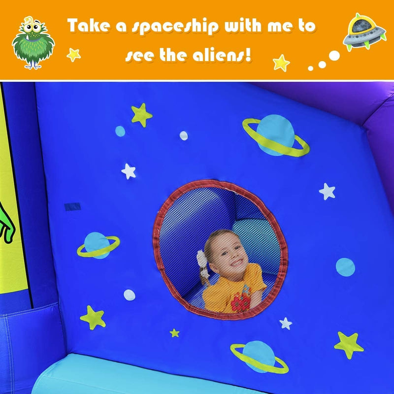 Inflatable Alien Style Kids Bouncy Castle with 480W Air Blower