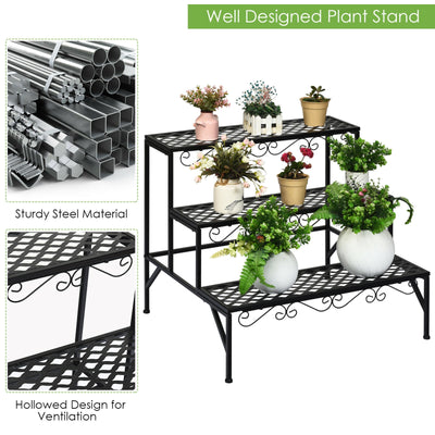 3 Tiers Metal Decorative Plant Stand