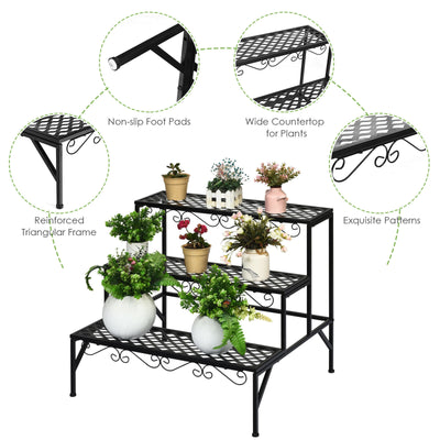 3 Tiers Metal Decorative Plant Stand